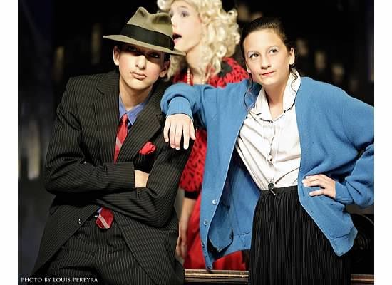 Ritz Bitz actors Nate MacIntire and Sarah Lehman during the production of "Annie."